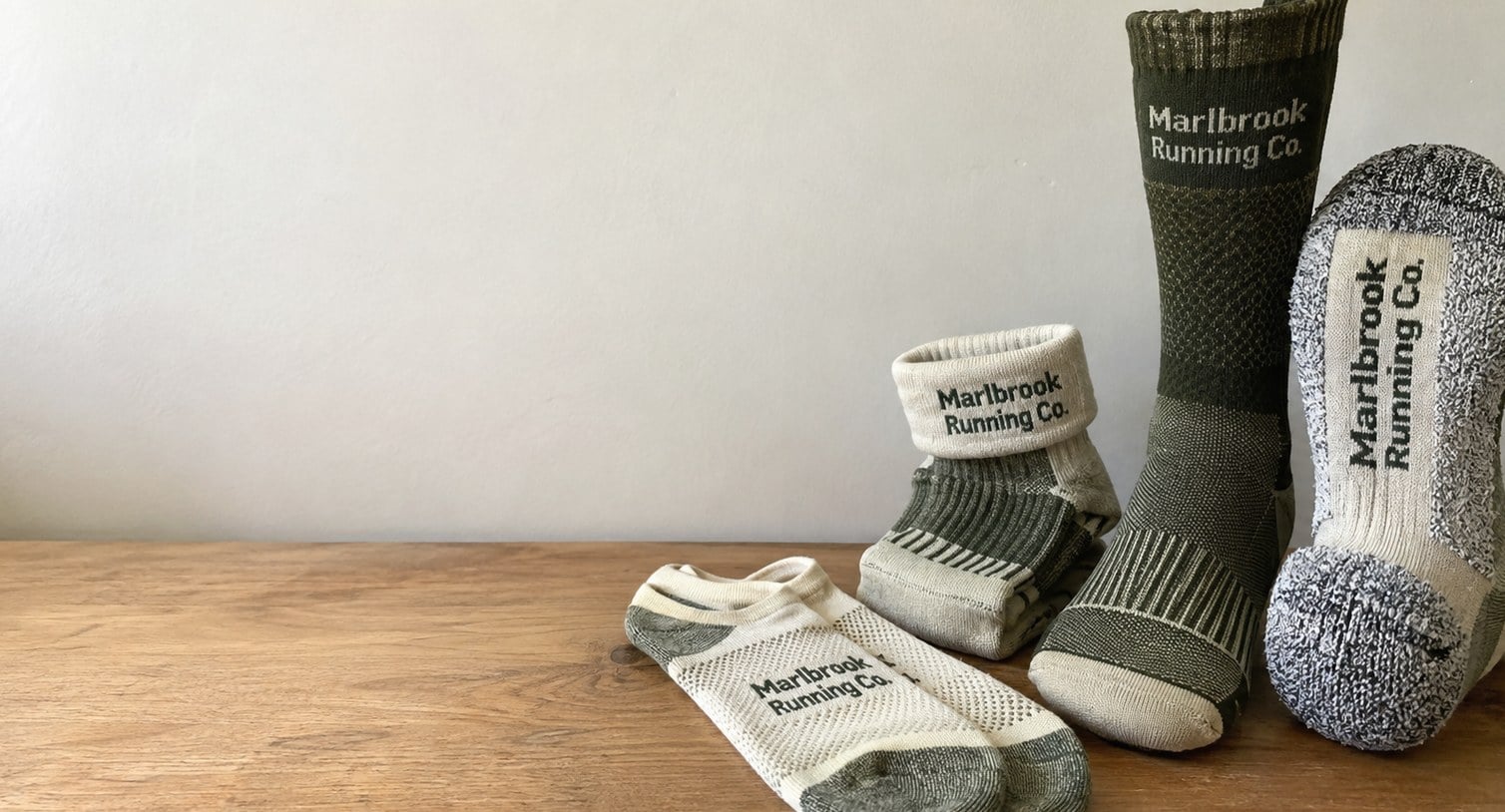 Custom printed running socks with logo