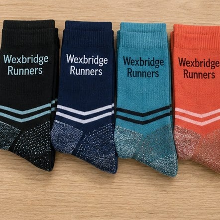 Customized running socks for running clubs and harriers
