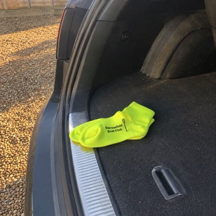 Running socks with logo printing